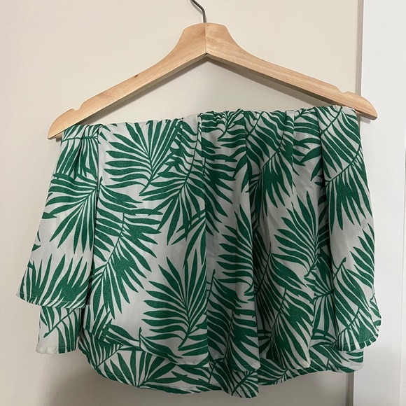 Retro Style Green & White Palm Print Set, Size M from Unique Vintage - Picture 6 of 7